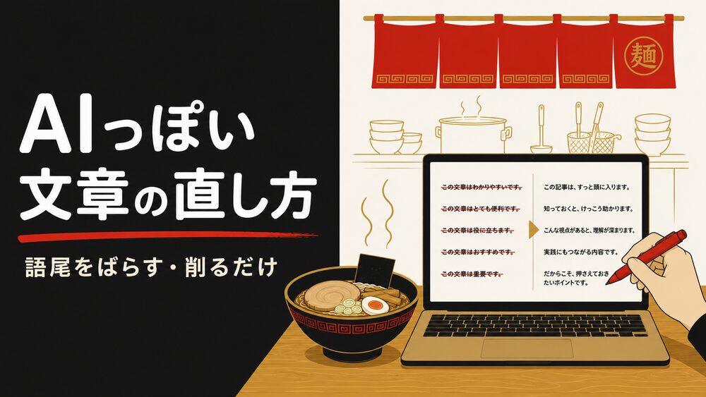 AIっぽい文章 直し方