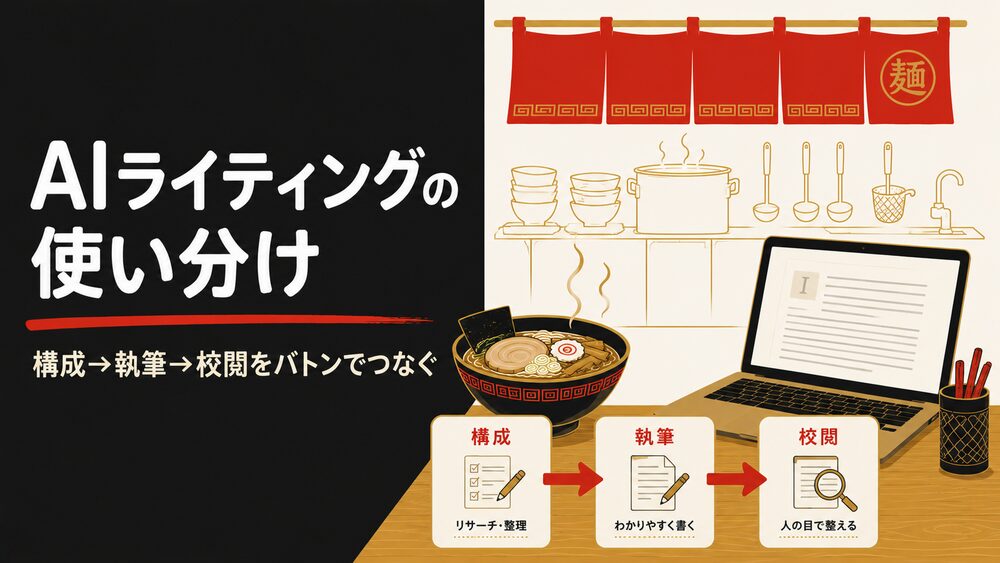 AIライティング 使い分け