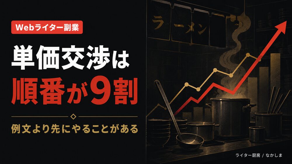 Webライター 単価交渉