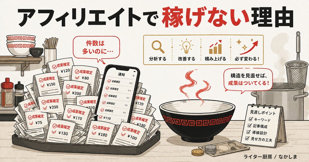 アフィリエイト 稼げない