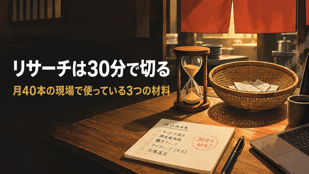 SEO記事 リサーチ