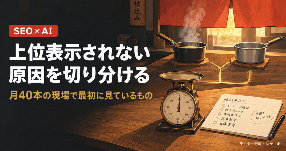 AI記事 上位表示されない